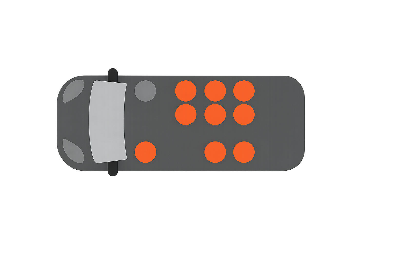 HiAce seating layout diagram